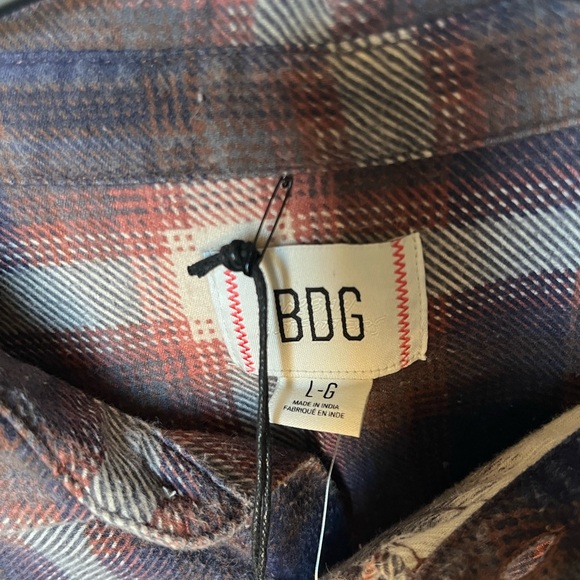 BDG Urban Outfitters Vintage Flannel Plaid Shirt - Picture 6 of 12